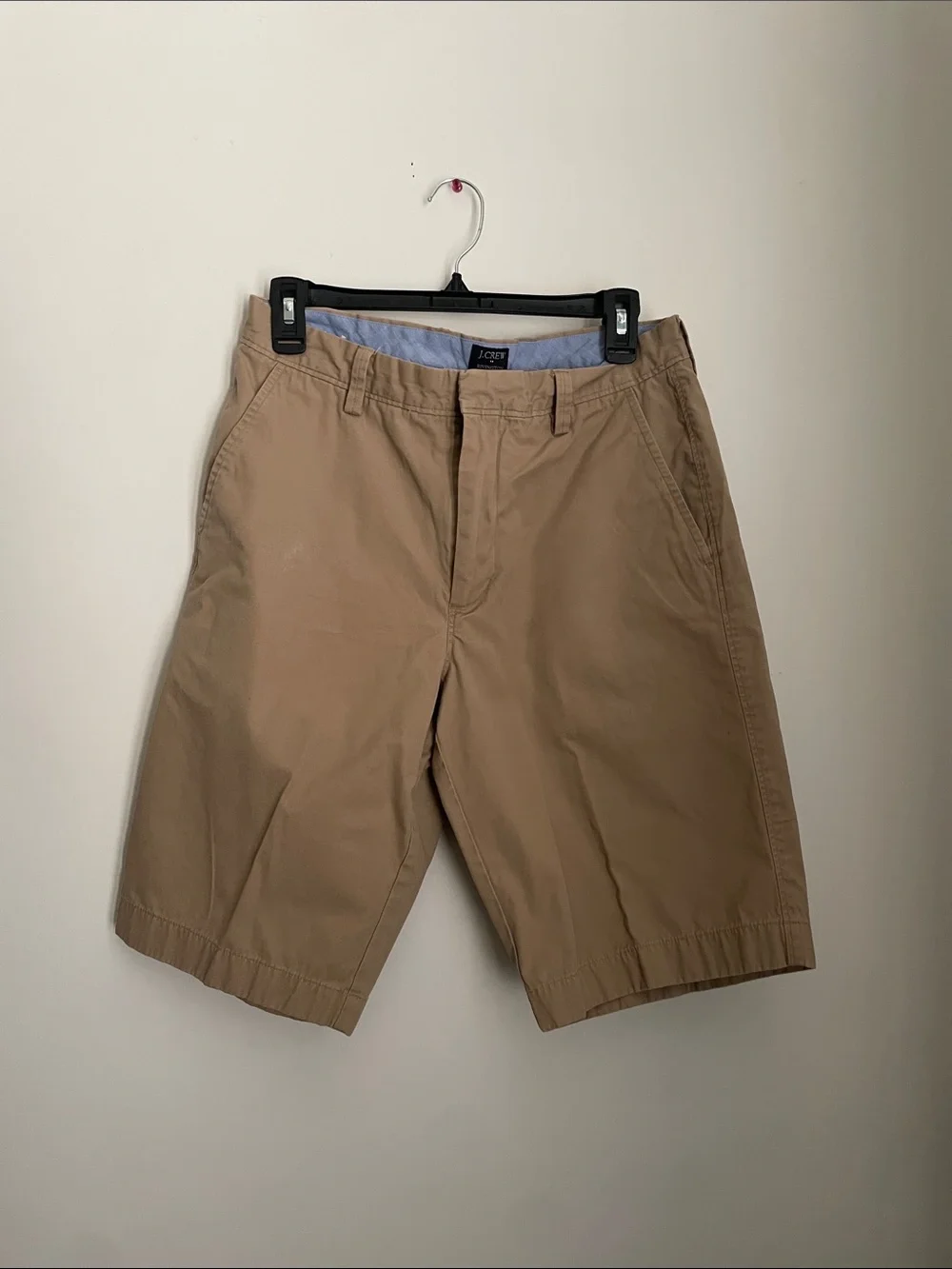 J. Crew Men’s Flat Front Chino Shorts Khaki size 31 Preppy Uniform